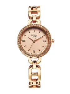Titan Women Embellished Dial & Bracelet Style Straps Analogue Watch 95305WM01
