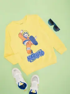 Pantaloons Junior Boys Graphic Printed Round Neck Cotton Pullover Sweatshirt