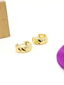 VAGHBHATT Gold-Plated Stainless Steel Circular Hoop Earrings