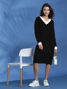 Kotty Women Colourblocked A-Line Midi Dress