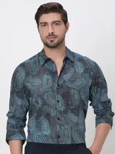 Mufti Men Spread Collar Ethnic Motifs Printed Slim Fit Casual Shirt