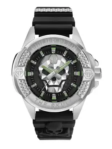 PHILIPP PLEIN Men Brass Skeleton Dial & Straps Analogue Watch PWAAA0121