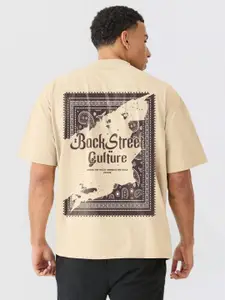 PRONK Men Printed Raw Edge T-shirt