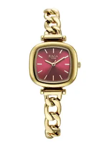 Titan Women Brass Printed Dial & Stainless Steel Bracelet Style Straps Analogue Watch 95302YM01