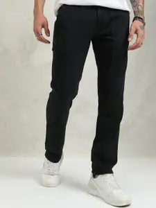 HIGHLANDER Men Overdyed Patch Look Straight Fit Pant