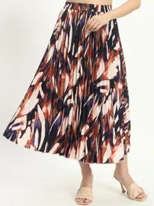 ZWERLON Women Abstract Printed  A-Line Skirt