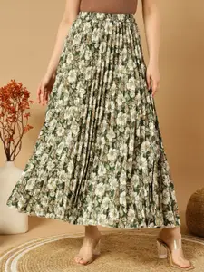 ZWERLON Women Printed A-Line Maxi Skirt