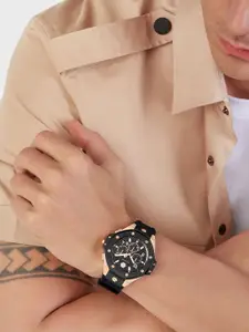 PHILIPP PLEIN Men Brass Dial & Straps Analogue Watch PWPRA0824