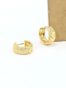 VAGHBHATT Gold Plated Stainless Steel Hoop Earrings