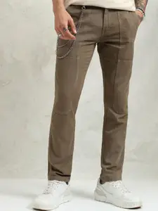 HIGHLANDER Men Overdyed Patch Look Straight Fit Pant