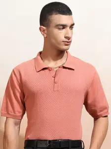 Highlander Men Textured Half Sleeve Tshirt