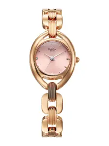 Titan Women Brass Mother of Pearl Dial & Stainless Steel Bracelet Style Straps Analogue Watch 95306WM01