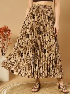 ZWERLON Women Printed A-Line Maxi Skirt