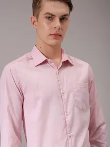 The Indian Garage Co. X Luxe Men Spread Collar Solid Cotton Slim Fit Formal Shirt