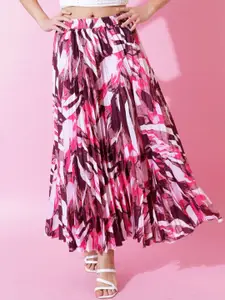 ZWERLON Women Printed A-Line Maxi Skirts