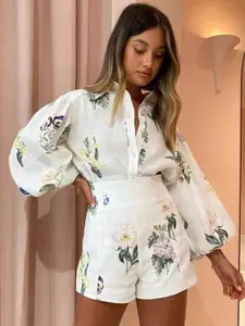 MIAKEE Malfoy Floral Printed Shirt With Short