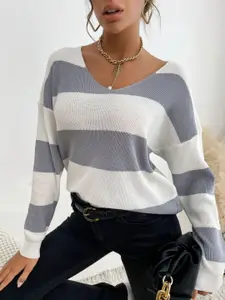 KPOP Women Colourblocked Pullover