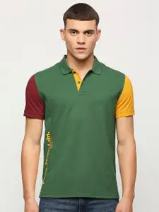 Pepe Jeans Colourblocked Polo Collar Short Sleeves T-shirt