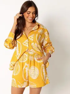 MIAKEE Quirk Perk Printed Shirt With Short