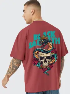 PRONK Men Oversized Graphic Printed T-shirt