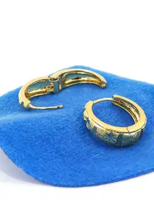 VAGHBHATT Gold Plated Circular Hoop Earrings