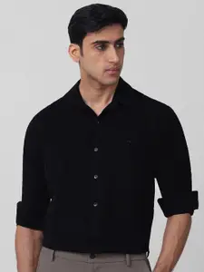 Mufti Men Spread Collar Textured Cotton Slim Fit Casual Shirt