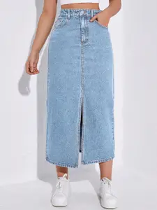 AAHWAN Women Straight Maxi Skirts