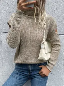 KPOP Women Cable Knit Pullover