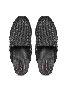 ROYAL KHWAAB Men Ethnic Leather Shoe-Style Sandals