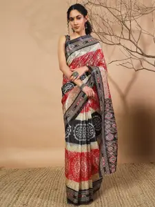 RACHNA Ethnic Motifs Printed Tissue Saree