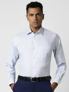Van Heusen Men Spread Collar Checked Cotton Formal Shirt