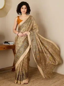 Saree mall Floral Printed Ready to Wear Tussar Sarees