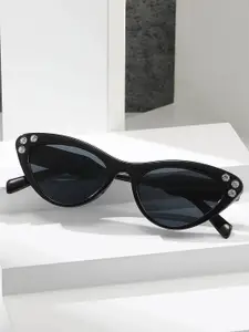 DressBerry Women Cateye UV Protected Lens Sunglasses ES_60006-33-DB-1813-BLK-BLK-CE-Black