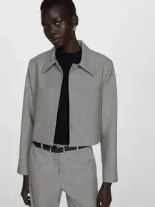 MANGO Crop Tailored Blazer