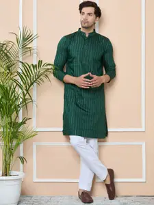 See Designs Men Striped Regular Kurta with Pyjamas