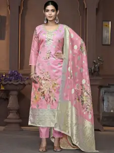 Maroosh Embellished Organza Unstitched Dress Material