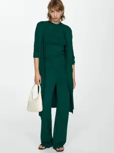 MANGO Women Longline Front-Open Sweater