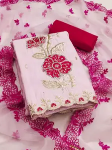 Maroosh Floral Embroidered Sequinned Unstitched Dress Material