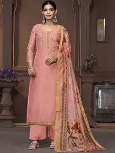 MANVAA Beads and Stones Embellished Unstitched Dress Material