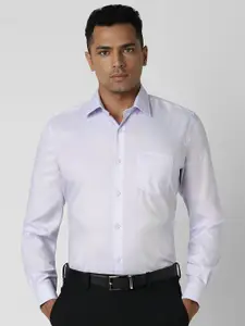 Van Heusen Men Spread Collar Solid Cotton Slim Fit Formal Shirt