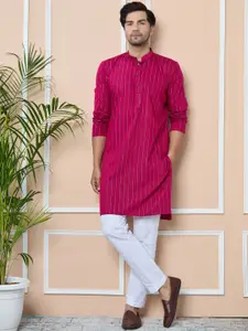See Designs Men Striped Regular Kurta with Pyjamas