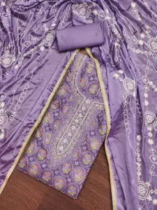 Maroosh Floral Embroidered Organza Unstitched Dress Material