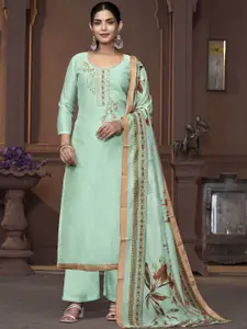 Maroosh Floral Embellished Beads and Stones Unstitched Dress Material