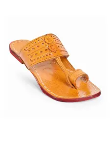 ROYAL KHWAAB Men Ethnic Leather Comfort Sandals