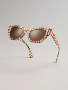 DressBerry Women Cateye Sunglasses with UV Protected Lens ES_60077-87-DB-2218-BRW-MLC-CEBF