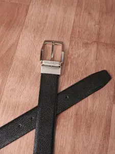 Louis Philippe Men Textured Leather Reversible Belt