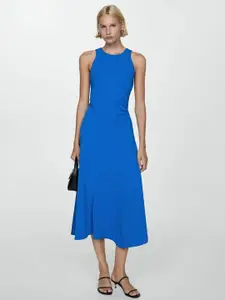 MANGO Ruched A-Line Midi Dress