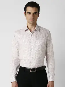 Van Heusen Men Spread Collar Micro Ditsy Printed Cotton Formal Shirt