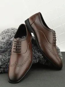 House of Pataudi Men Solid Derbys Formal Shoes