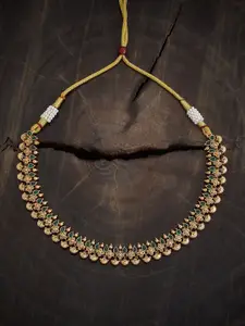 Kushal's Fashion Jewellery Gold-Plated Antique Necklace